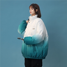 XZ230-1MY58中性风简约百搭扎染渐变休闲立领机车面包服P128控158，男装棉衣，星座230-1