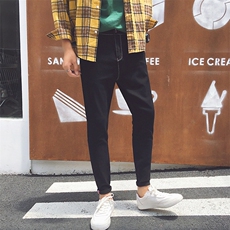 卫衣other/其他棉弹牛仔布棉氨中低腰2021年拉链微弹青春活力，男装牛仔裤，星座1506-1