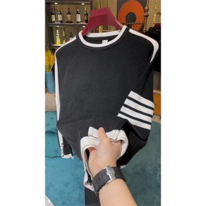 1506-1/M82251/P54冬新款条纹本命年毛衣男韩版修身时尚潮牌图片
