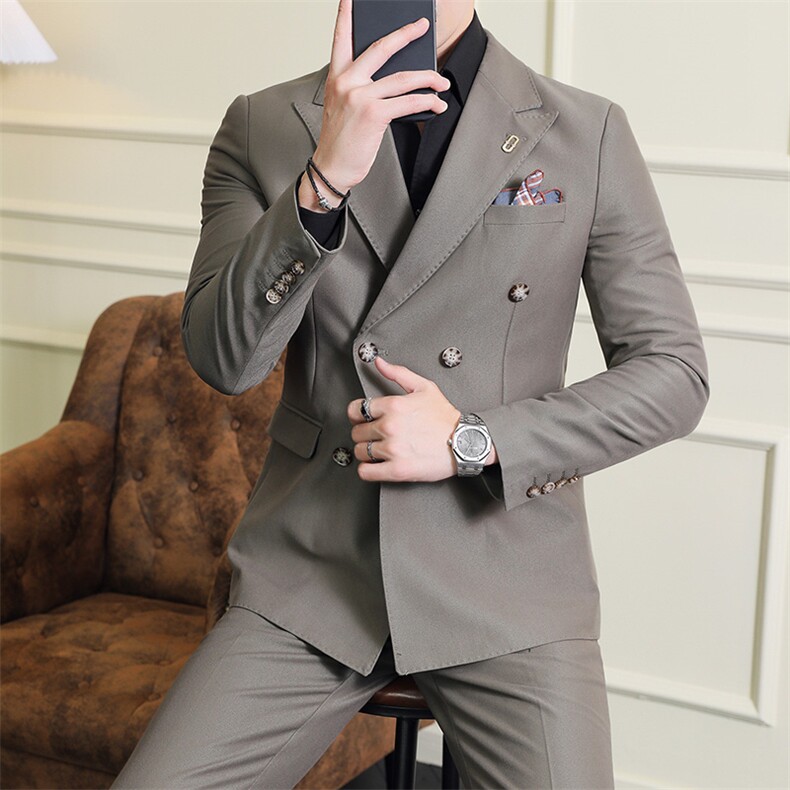 品质西服套装男两件套韩版修身商务休闲西装婚礼西装KTZ1832-P280,男装西服套装,星座1105-3