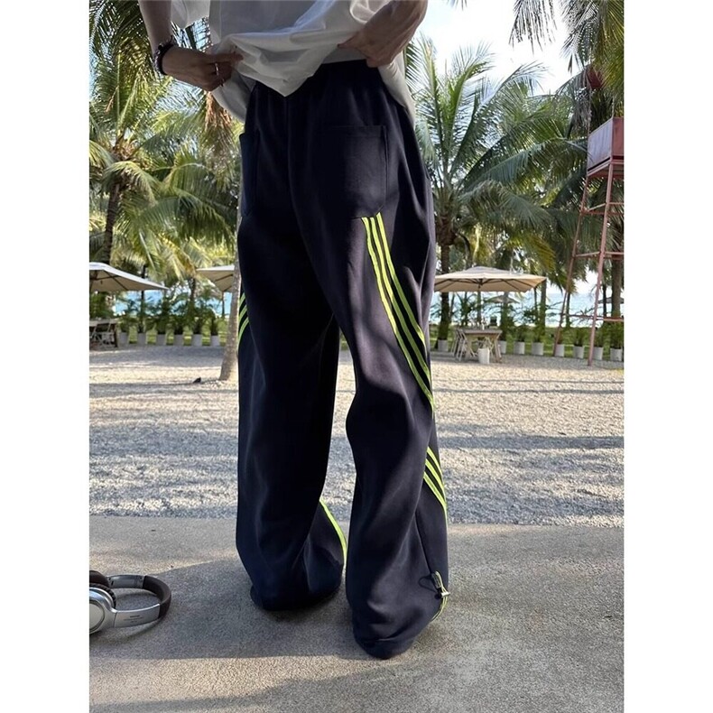 美式黑灰色渐变微喇牛仔裤男生高街vibe风显瘦直筒春秋,男装牛仔裤,星座218-1（原230）