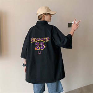 ！夏款港风冰丝衬衣男黑寸衫男白短袖衬衫男DXC283-P30图片