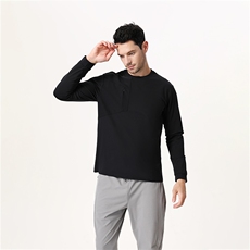 新款纯色运动上衣时尚百搭修身套头，男装衬衫，玖雅羊绒