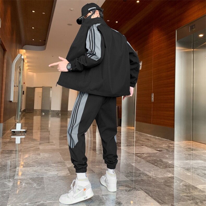 套装男春秋情侣休闲运动时尚立领套装男两件套D02-P65,男装休闲套装,星座310B-3