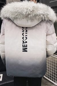 羽绒服男2020冬季新款潮牌渐变色外套短款DS620T图片