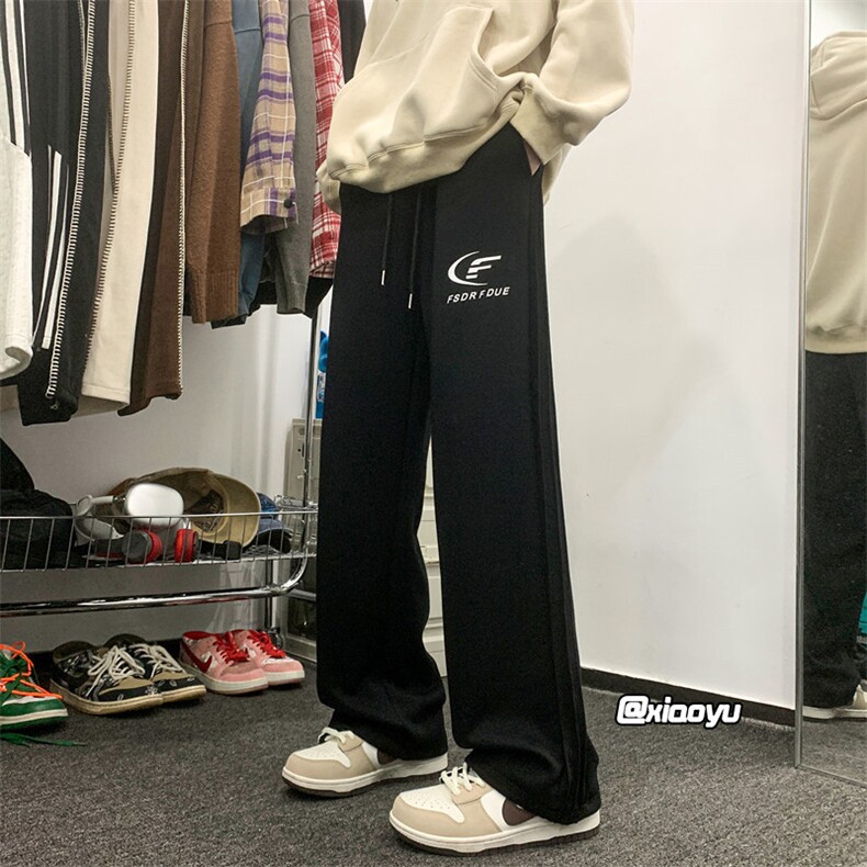 XZ616秋季新款印花卫裤折皱设计感休闲裤TY970M-5XLP45控58,男装休闲裤,星座512A（原616）