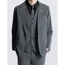 西装套装男士帅气青少年商务休闲新郎结婚礼西服三件套TZ01，男装西服套装，星座1116A（原606A-3）