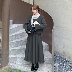 (新品）现货小香风撞色领结半裙套装F588-P165-K248，女装套装/套裙，2C255
