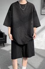 8XL-M特大码休闲运动套装男士夏季短袖短裤衣服一套男装TZ103P32，男装休闲套装，电商D206-1