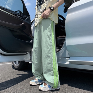 防水速干裤子男款夏季美式休闲运动裤撞色条纹伞兵宽松裤K406-P37图片