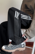 重磅华棉三条杠运动裤男宽松卫裤K25089特P35K25089J加绒特P40，男装休闲裤，电商A001-1
