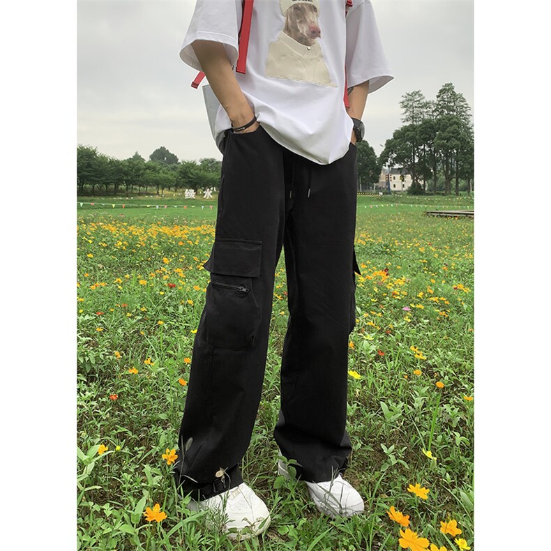 B221 美式ins街头hiphop宽松休闲多口袋工装裤子 LK23120-P65控88图片