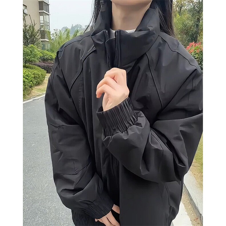 现货美式高街休闲棉衣夹克三防立领纯色户外工装加厚棉服外套,男装夹克,电商A486