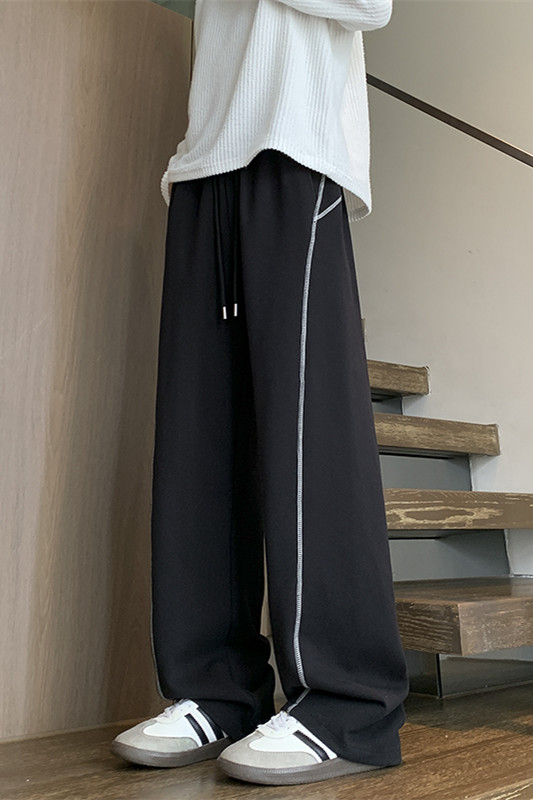 秋季新款哈苏线缉明线拼接卫裤XZ604-K132-特P40控78,男装休闲裤,星座604