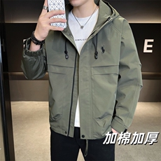 加棉加厚连帽长袖美式简约夹克秋季休闲外套NM823-加棉P100，男装夹克，星座310B-3
