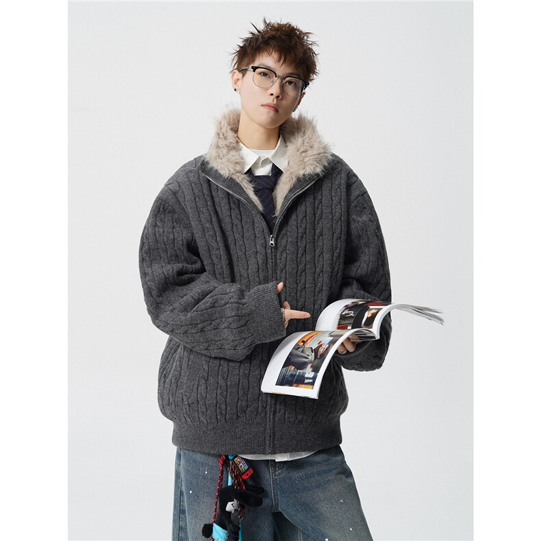 现货 高品质可供得物座山雕立领针织毛衣外套310A-2 ZSD2506 P198图片
