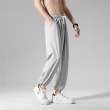 百搭潮流新款春夏季薄款冰丝运动九分休闲裤2023-特批20，男装休闲裤，星座718-1