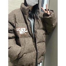 拉链慵懒男女百搭直筒型长袖流行棉衣街头简约立领棉服MA26，男装夹克，星座1116A（原606A-3）