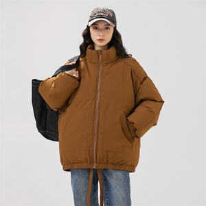 现货冬季美式休闲加厚雪山外套夹克立领纯色三防户外工装棉服图片