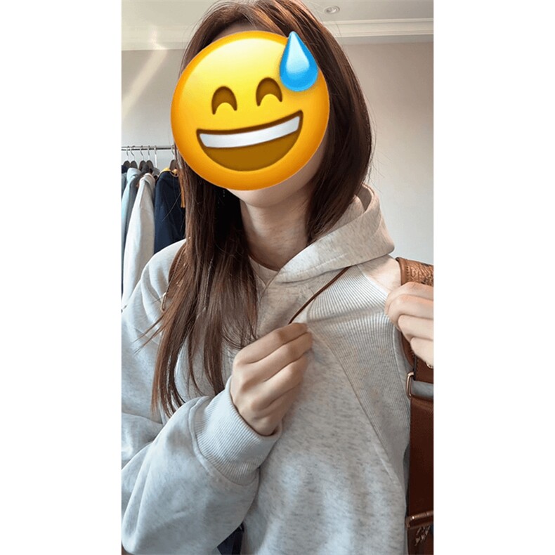 抖音得物二开26春装美式高街宽松结构螺纹拼接连帽卫衣外套X087,女装短外套,电商A486-1