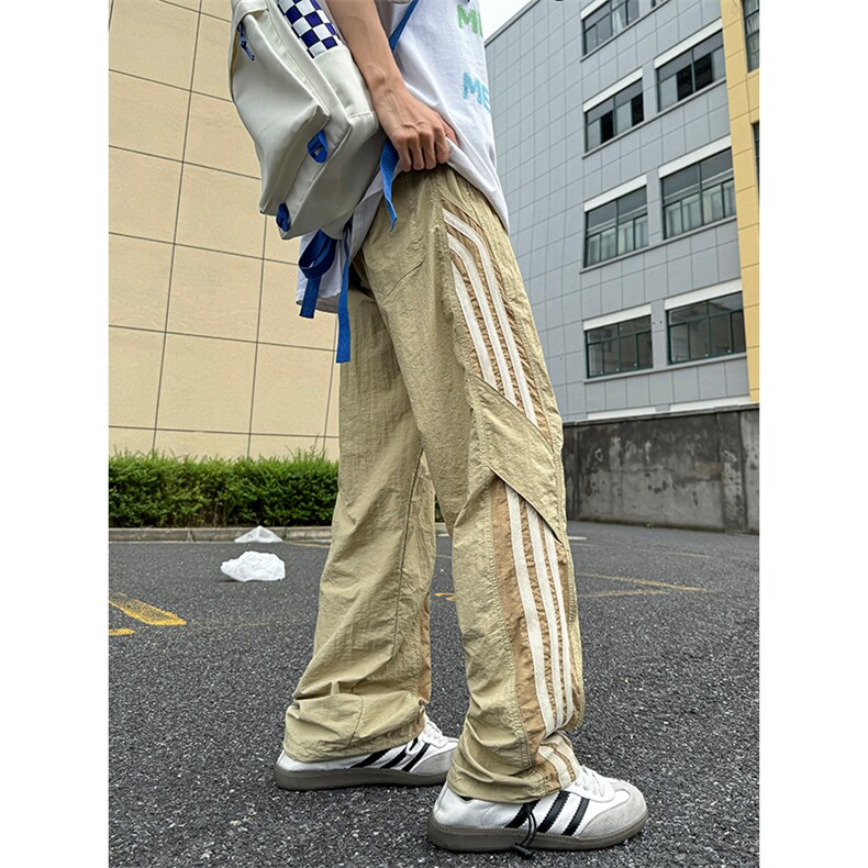 港风大码宽松速干裤直筒裤休闲裤长裤A014-DY25086-P50控68,男装休闲裤,电商A014