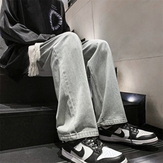 牛仔裤男休闲宽松直筒牛仔裤313A-1-NZ025-P55控68，男装牛仔裤，星座808A-1
