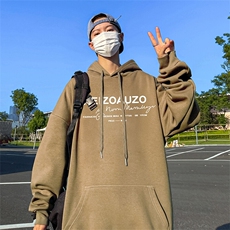 抖音得物供货可提供视频春装重磅美式宽松连帽卫衣DL2455，男装卫衣，电商A486-1