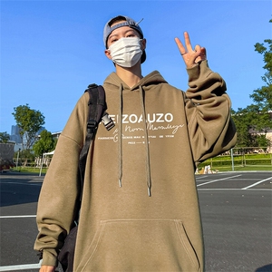 抖音得物供货 可提供视频 春装重磅美式宽松连帽卫衣DL2455图片