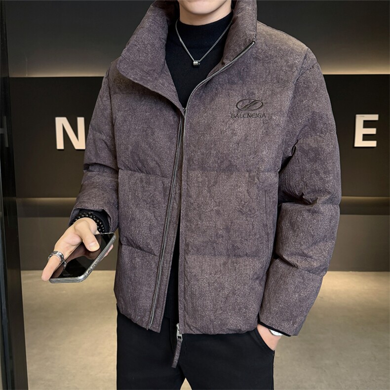 标90男休闲立领羽绒服图案面包服外套上衣A329-YR2567-P255,男装羽绒服,电商A329