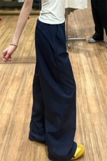 美式速干斜切弯刀裤子女夏薄款cleanfit降落伞兵裤直筒宽松休闲裤，男装工装外套，电商A007