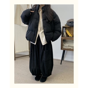 S808-P89韩版新款复古格纹羽绒棉服棉衣外套图片