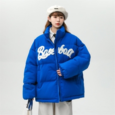 中性风2023冬季新款情侣毛巾绣棉衣立领加厚潮牌棉服MYTC157P95，男装棉衣，电商B220