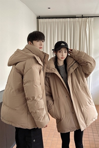 羽绒服男冬季新款港风连帽白鸭绒情侣外套YR922-P160 (控价208元图片