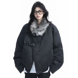小众大毛领机能冲锋衣夹克棉服ins保暖棉衣外套 M6030图片