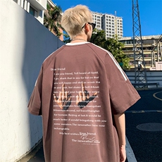 量大优供抖音视频支持得物品质配合二开美式三条杠短袖t恤ZD155，男装T恤，电商A486