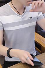 款T202-P30男士短袖t恤V领韩版潮流半袖修身体桖夏装潮牌男装，男装T恤，电商D310（原电商305）