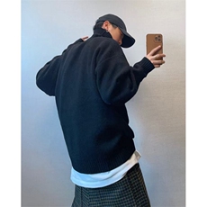 秋冬季男士毛衣慵懒风宽松帅气青年打底衫外套复古羊毛衫M6064，男装针织衫/毛衣，星座1116A（原606A-3）