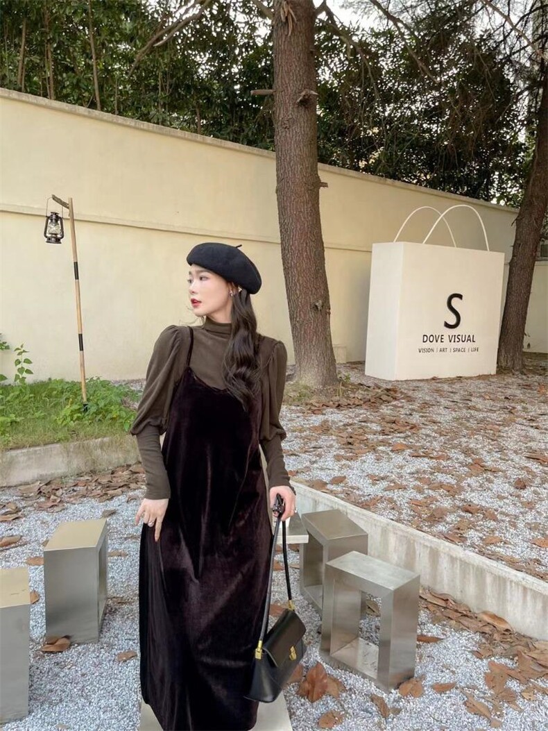 绒吊带裙两件套，女装背心吊带，Balance Studio