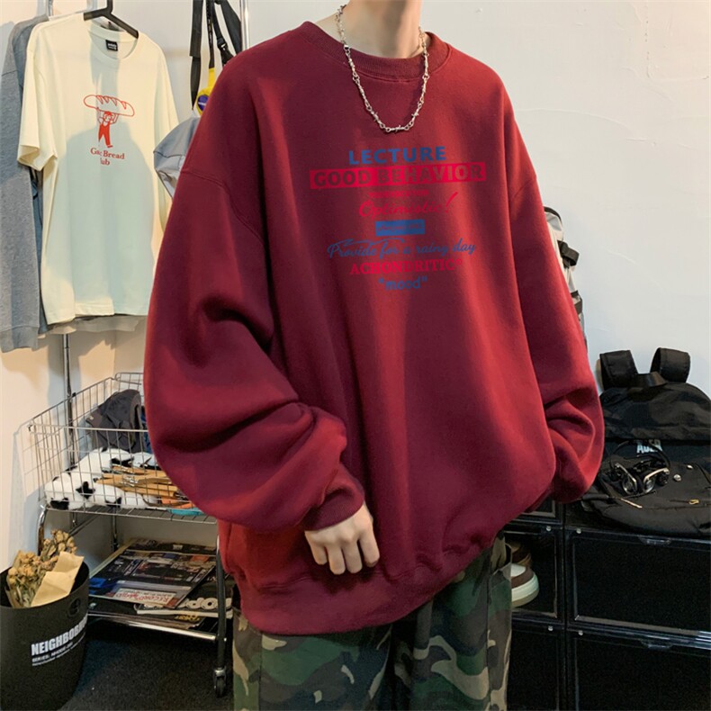 ！ 圆领卫衣男装港风长袖T恤男外套男WY148-P28图片