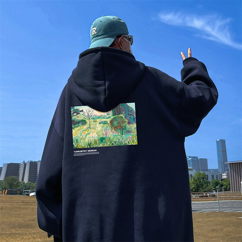 抖音得物供货可提供视频春装重磅美式宽松连帽卫衣DL2398,男装卫衣,电商A486-1