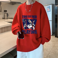 半高领毛衣男士大码针织衫男毛线衣男M18234-P45加绒款-P65，男装针织衫/毛衣，电商A040