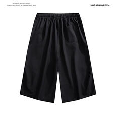 K5046/特P30夏季宽松休闲工装凉感七分裤男大码过膝短裤垂冰丝裤，男装休闲裤，电商A141