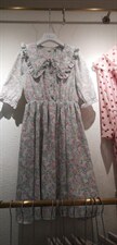 韩版碎花连衣裙，女装连衣裙，六月(4F)
