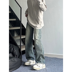 牛仔裤美式直筒渐变高街裤子-控价68，男装牛仔裤，星座310A-4