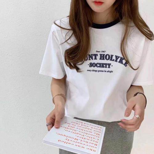 （现货）夏季新款，糖果色领拼色韩味T,女装,小时代