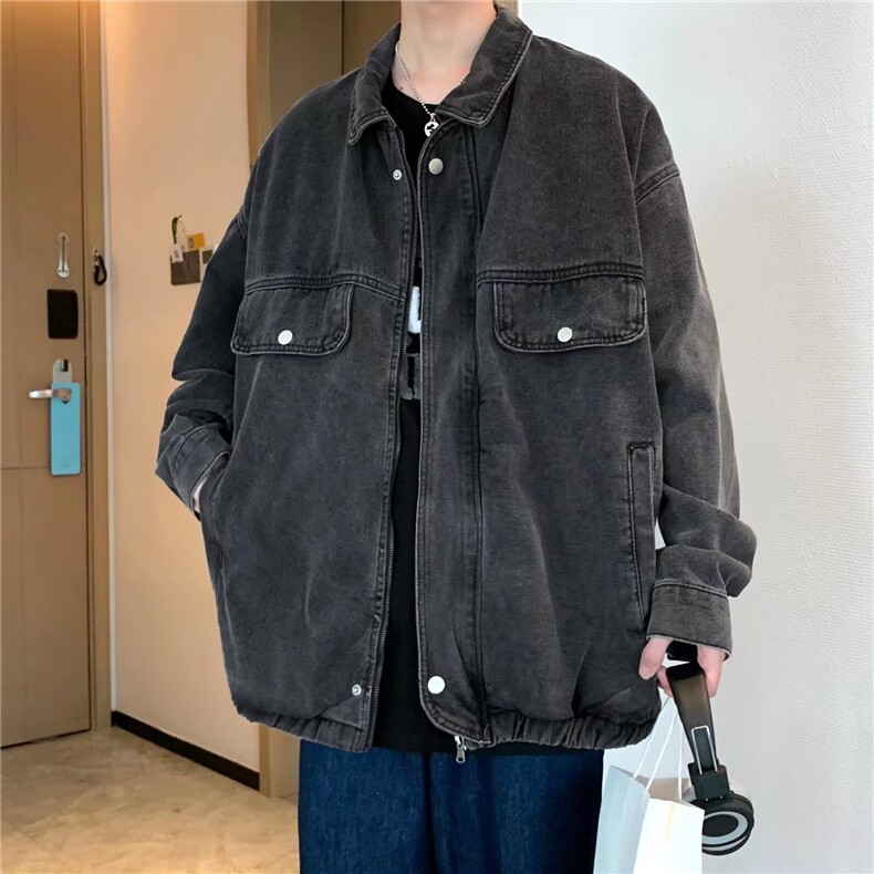 牛仔外套2025秋季新款气休闲夹克上衣3644P58，男装工装外套，星座410-2