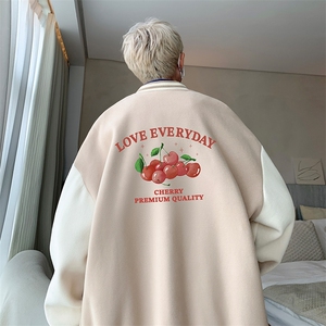 摇粒绒棒球服男大码开衫卫衣男夹克 BF86325-P65图片