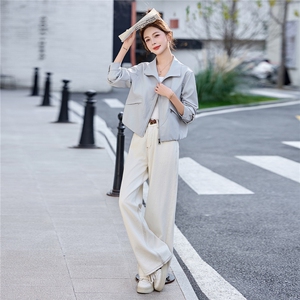 BAO皮衣外套女2026新款今年流行洋气减龄春季显高显瘦短款小个子图片