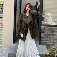 【秋款】法式宽松休闲工装外套2C212-G180-P165-K238，女装短外套，2C212