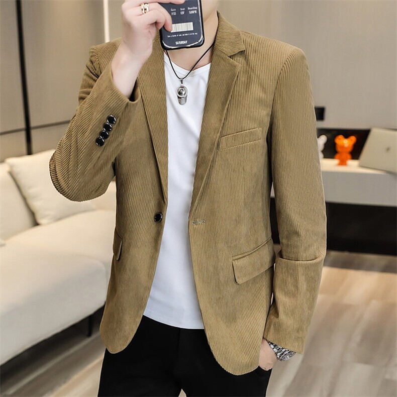 XZ8598P85新款灯芯绒休闲西装男外套韩版修身单西服上衣潮流韩版，男装西服，星座510A-2